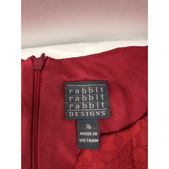 NEW Rabbit Rabbit Rabbit Rabbit Designs Sleeveless Dresses SIZE 16 ORANGE(A19) - Picture 2 of 6